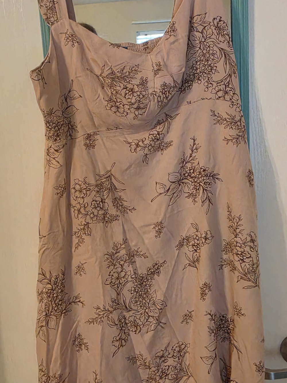 Old Navy Dusty Rose Floral Midi Dress